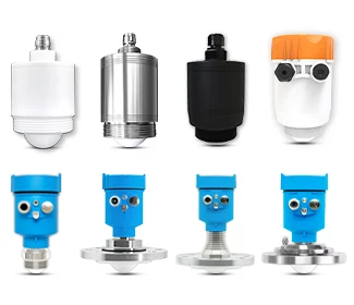 MORAY ELEC radar level sensors in different housings and connections